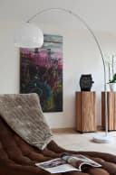 SALESFEVER Bogenlampe Weiß mit Dimmschalter und echtem Marmorfuß Bild 3