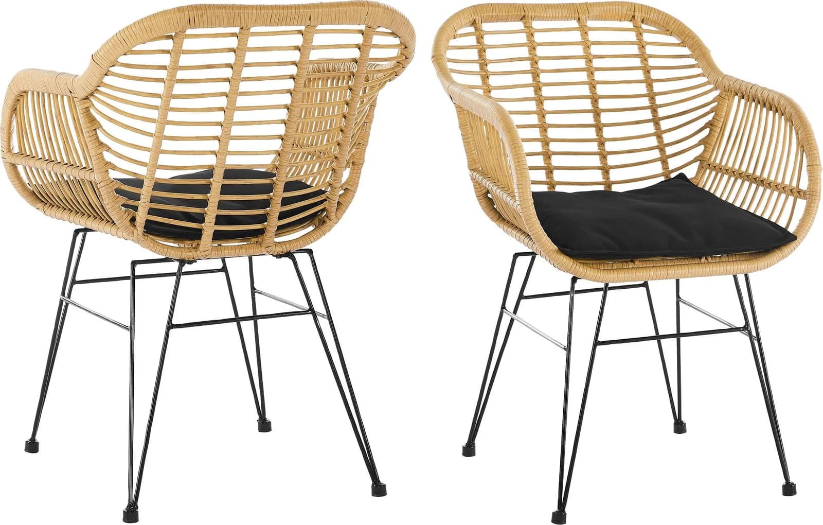 Stuhl SALESFEVER Wels Komfortabler Sitzplatz Kunststoffgeflecht Rattanoptik
