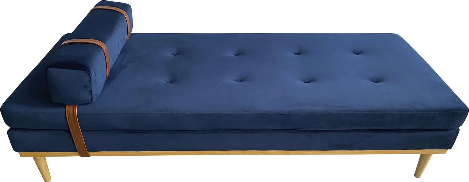 Salesfever Daybed "Entspannung pur" Blau/Natur mit Kopf- und Nackenstütze