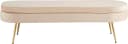 Salesfever Clam Polsterbank Beige mit Metallgestell Bild 1