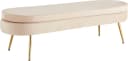 Salesfever Clam Polsterbank Beige mit Metallgestell Bild 2
