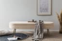 Salesfever Clam Polsterbank Beige mit Metallgestell Bild 3