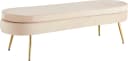 Salesfever Clam Polsterbank Beige mit Metallgestell Bild 5