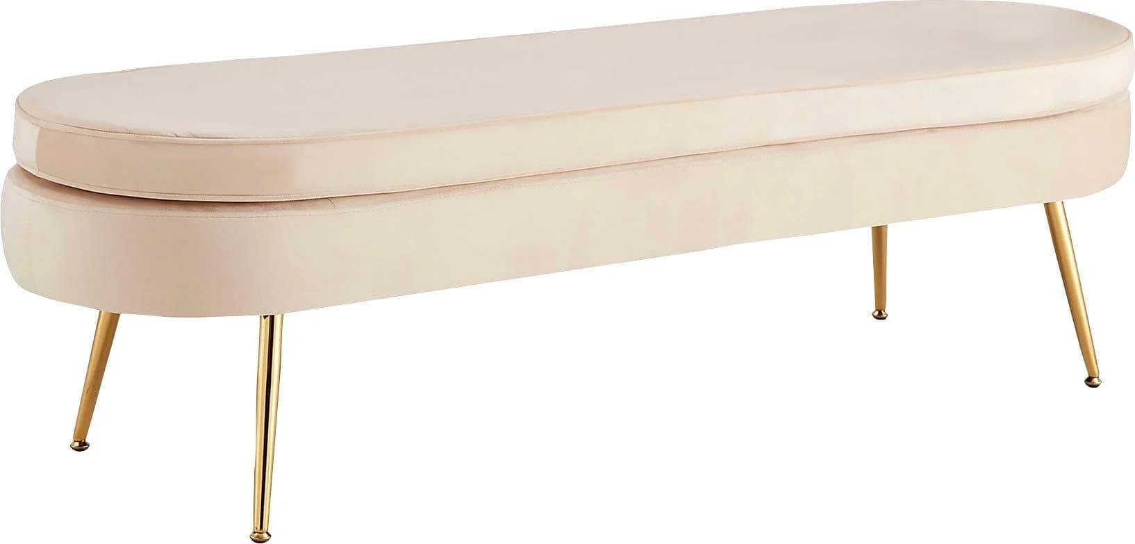 Salesfever Clam Polsterbank Beige mit Metallgestell - Bild 5