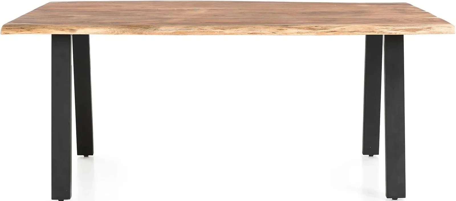 SALESFEVER Esstisch Akazie Massivholz Schwarz 240x110cm