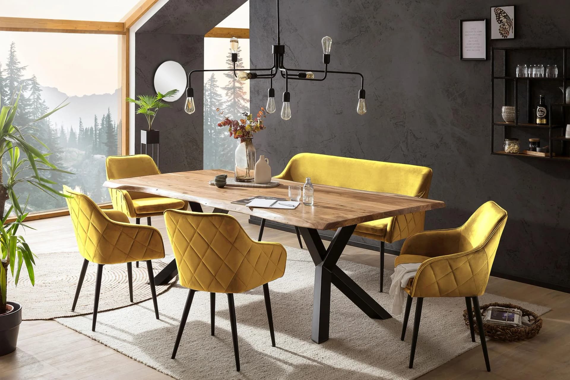 Eckbankgruppe SALESFEVER Landhausstil Massivholz