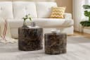 SalesFever Couchtisch Almeria 2er Set Braun Marmoroptik Oval Bild 1