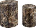 SalesFever Couchtisch Almeria 2er Set Braun Marmoroptik Oval Bild 4