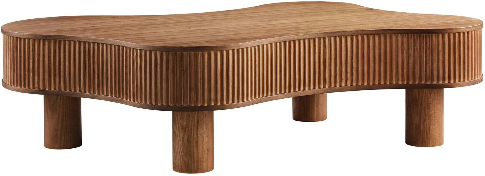 Couchtisch SALESFEVER Wohnzimmertisch Massivholz-Lamellen 115 x 75 cm