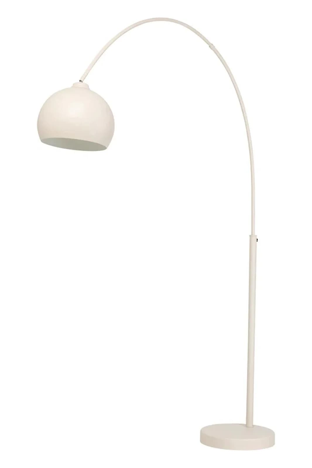 Salesfever Bogenlampe Beige Marmorfuß Dimmer