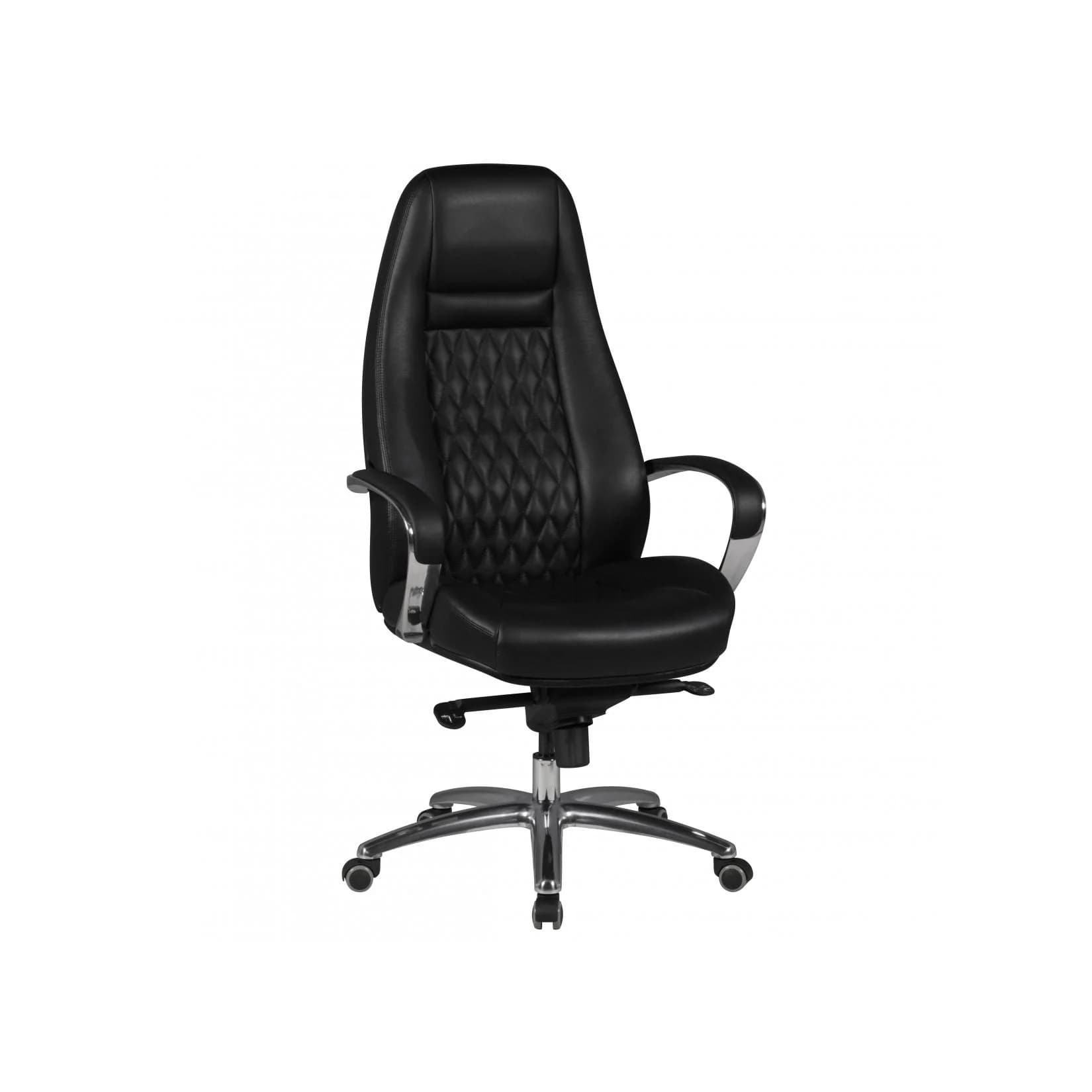 KADIMA DESIGN Chefsessel MADRID Echtleder Ergonomisch Aluminium-Fußkreuz