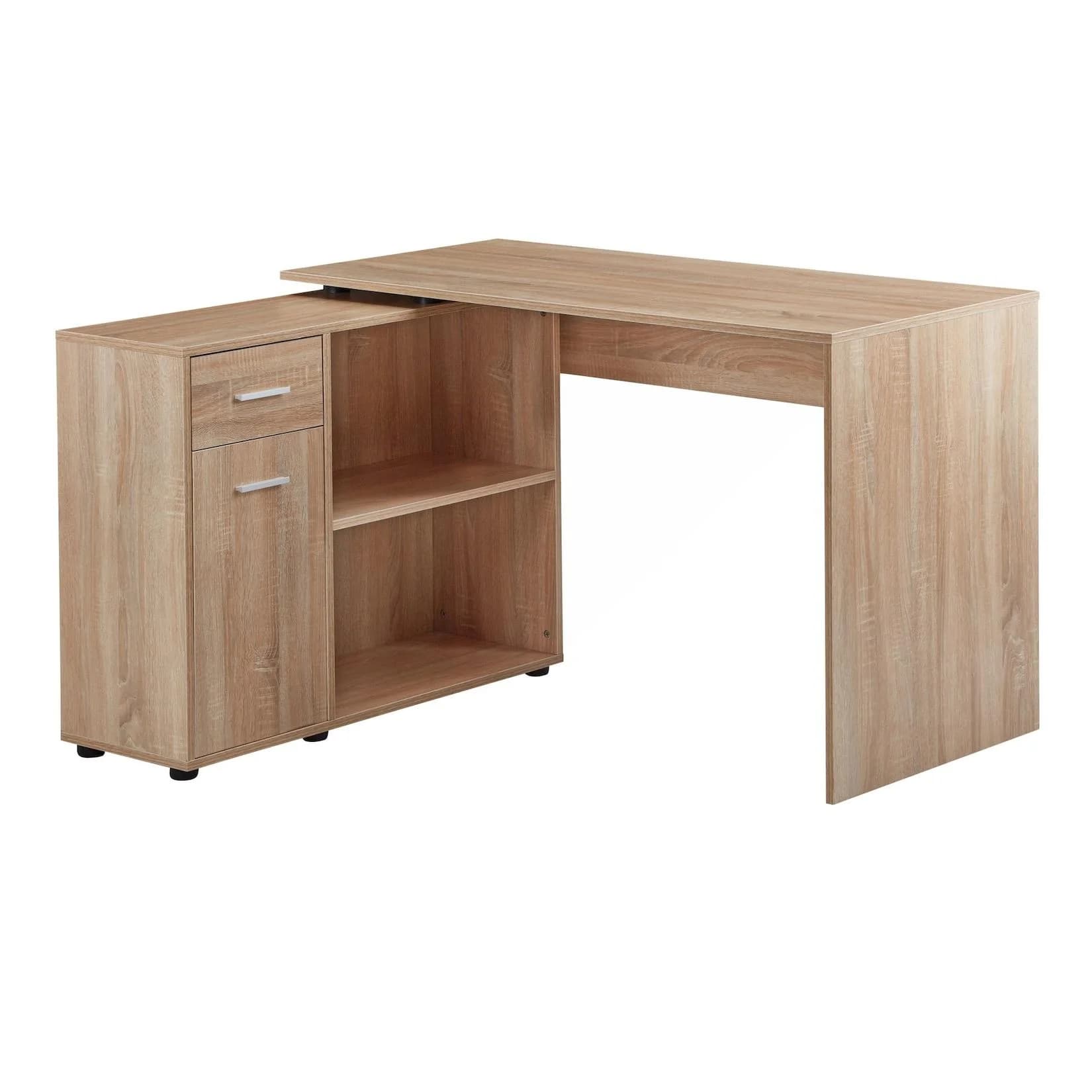KADIMA DESIGN Schreibtisch mit Regal und Schublade Sonoma