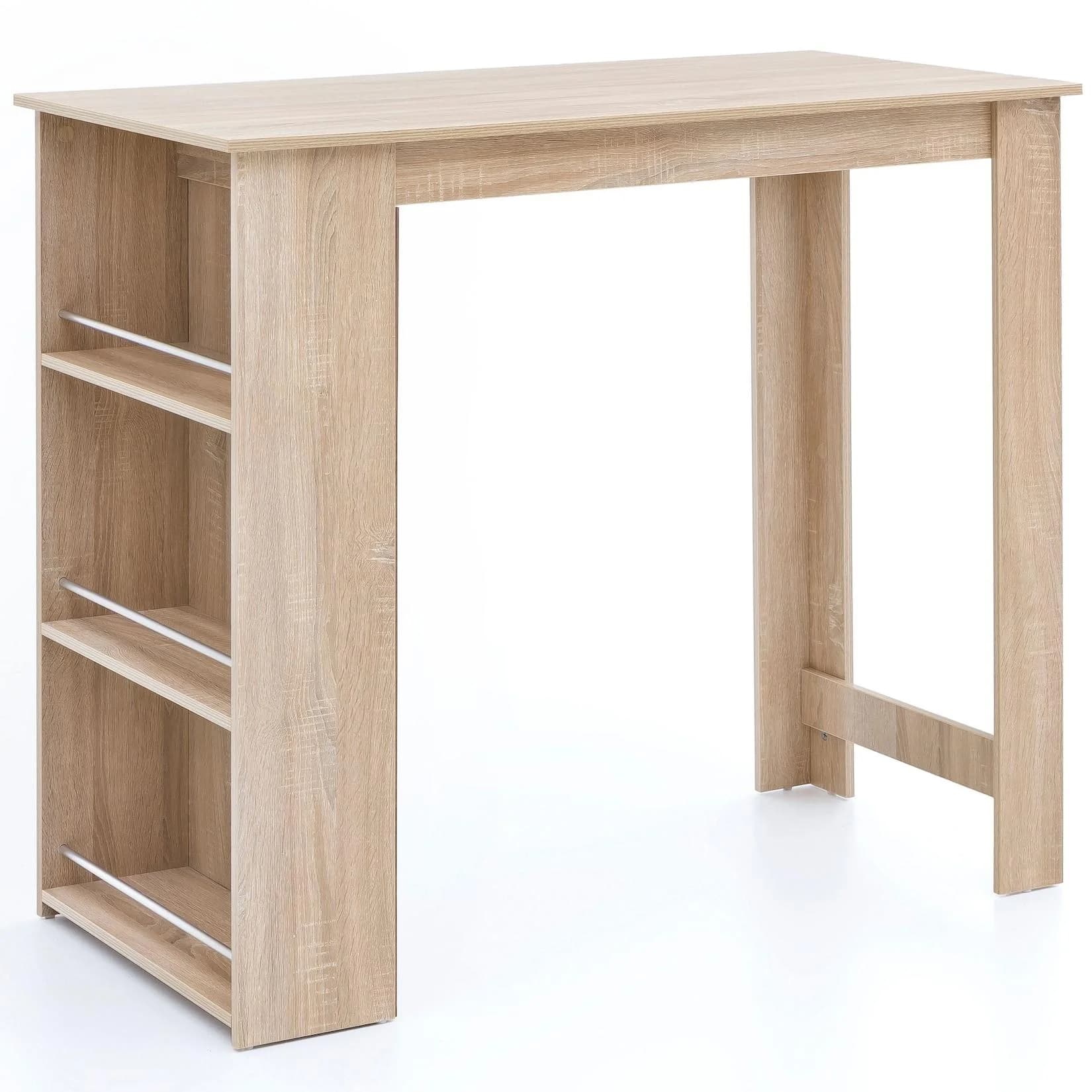 KADIMA DESIGN Küchentresen GANDER: Edelstahl, 3 Fächer, große Ablage