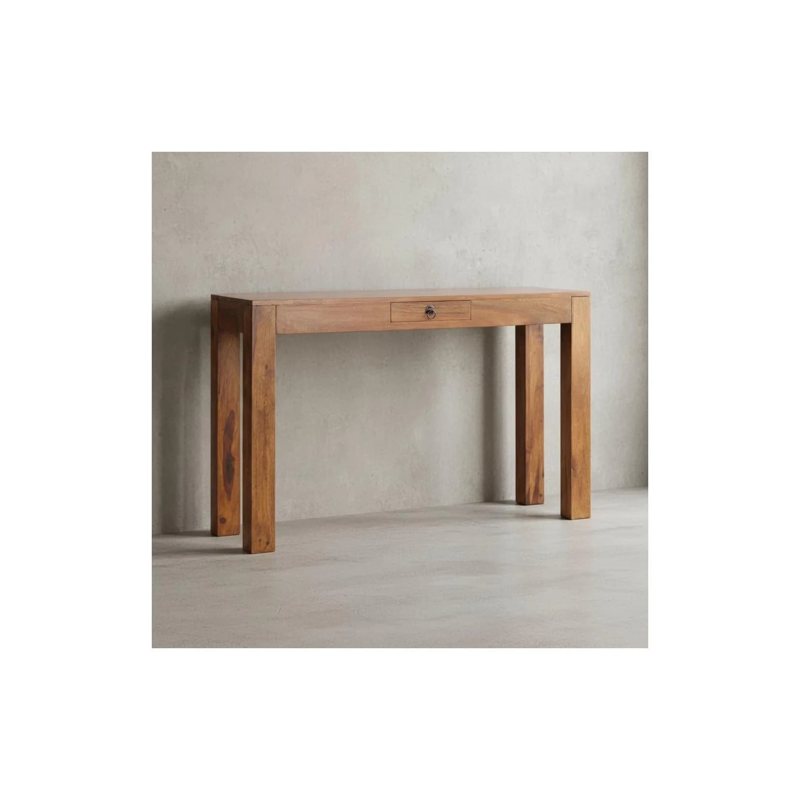 KADIMA DESIGN Konsolentisch NAKO Landhausstil Massivholz Schublade