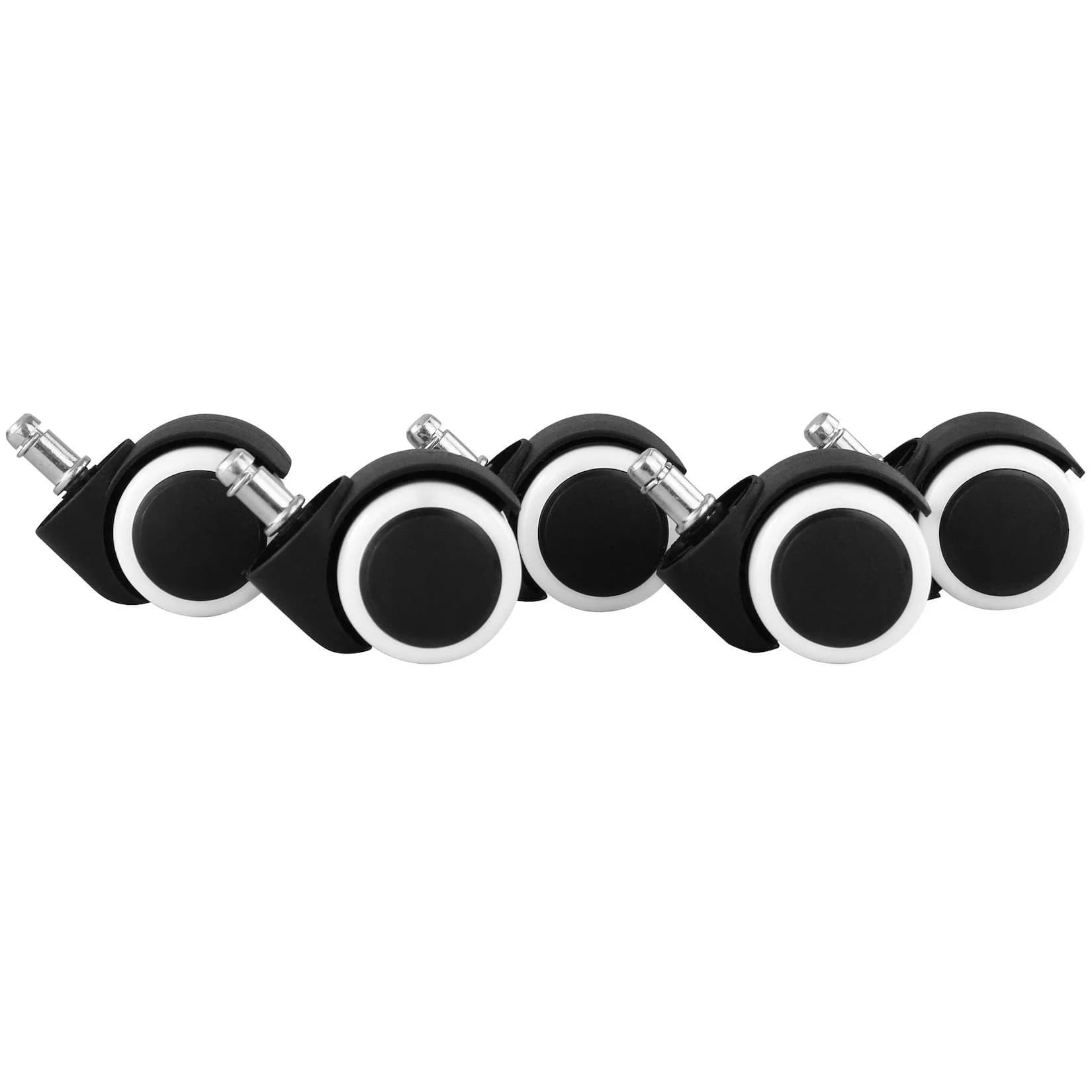 KADIMA DESIGN Bürostuhlrollen Schwarz 50mm Hochabriebfest Hartboden