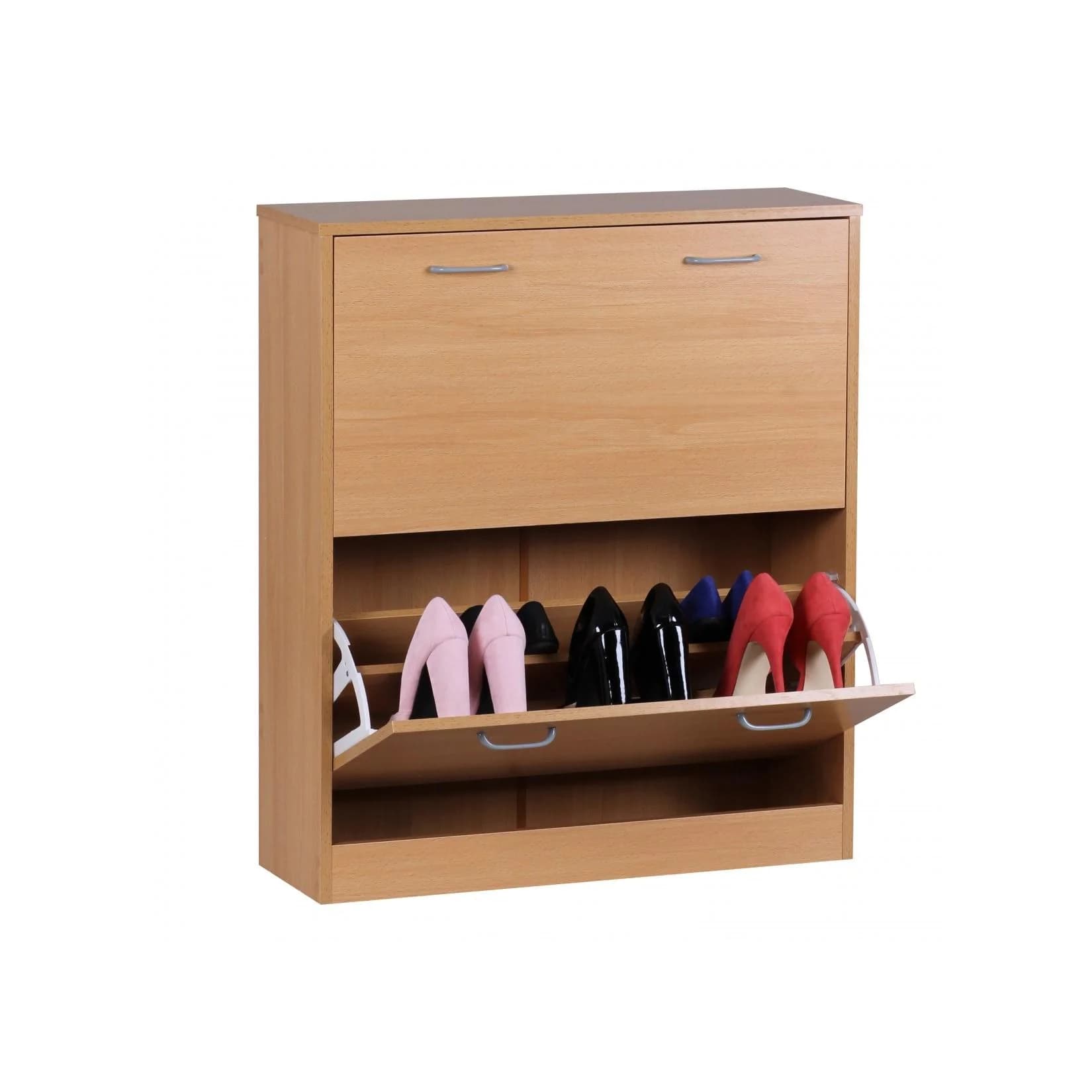KADIMA DESIGN Schuhregal 20 Paar Braun 4 Schuhfächer