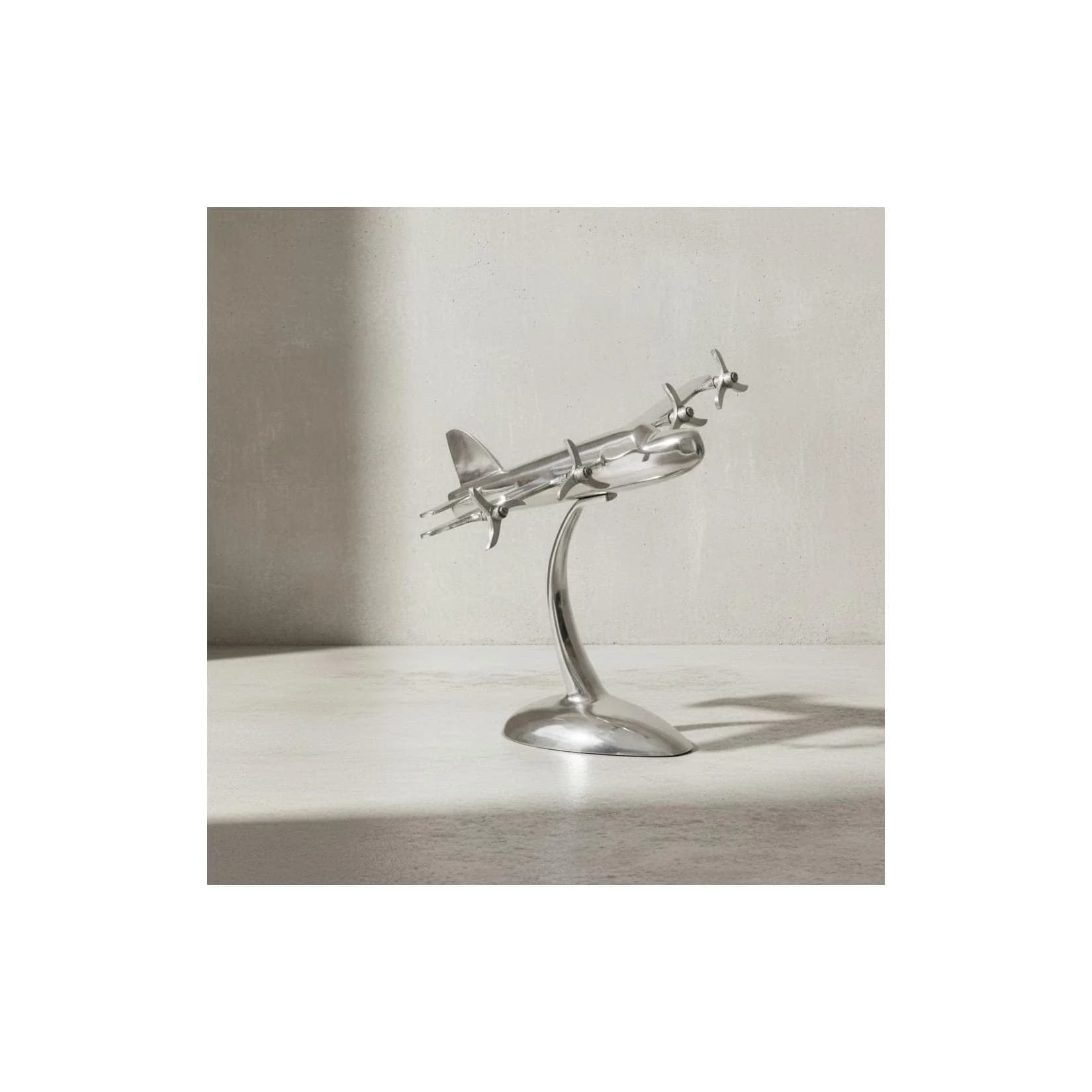 KADIMA DESIGN Deko Flugzeug Propeller Aluminium 42x30 cm