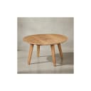 KADIMA DESIGN Couchtisch Rund Massivholz Akazie Braun Bild 1