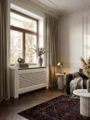 KADIMA DESIGN Heizkörperverkleidung Weiß Lamellen-Muster MDF Bild 2