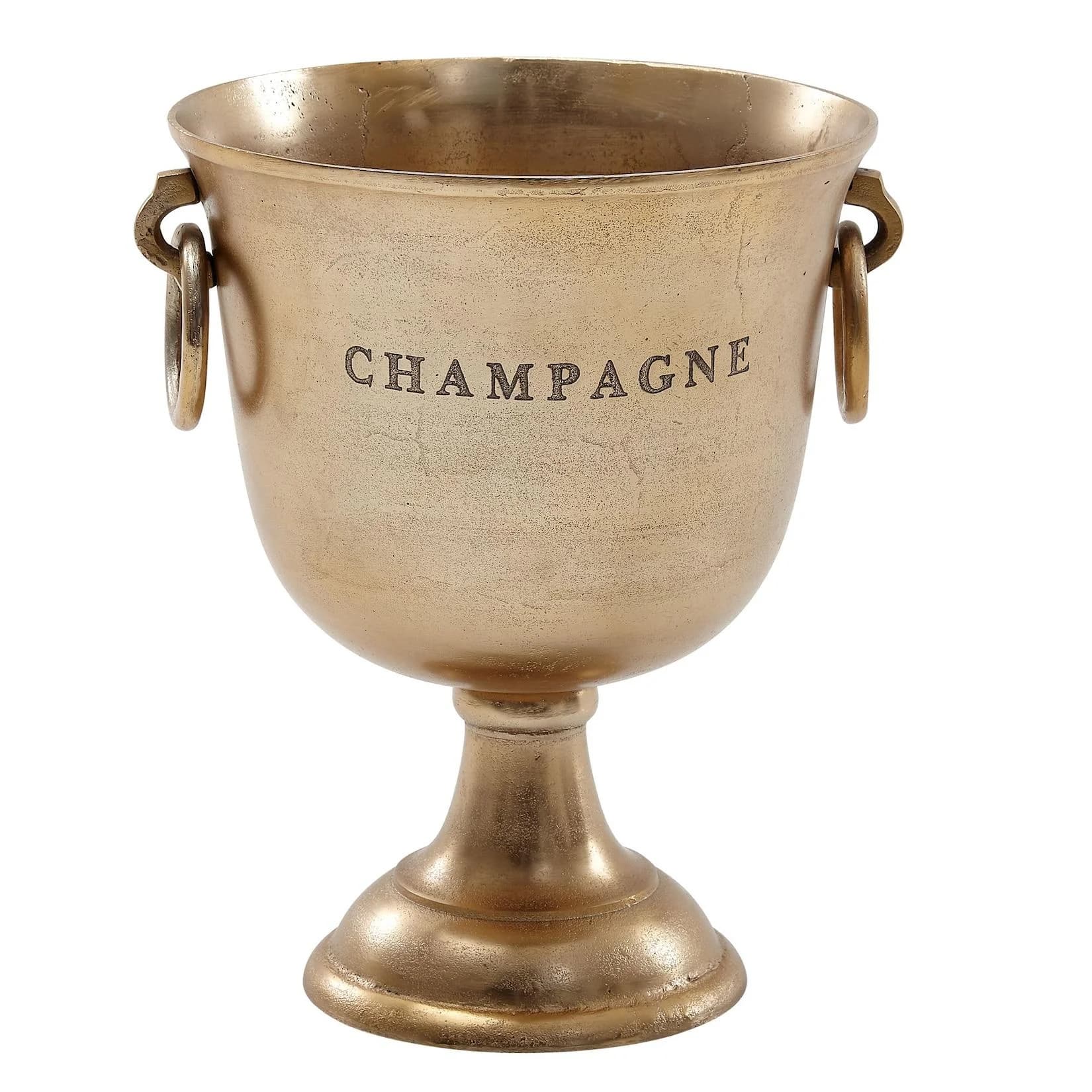 KADIMA DESIGN Champagnerkühler ALBEGNA Silber/Gold Aluminium 2 Flaschen