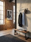 KADIMA DESIGN Wandgarderobe aus poliertem Stahl in Silber Bild 4
