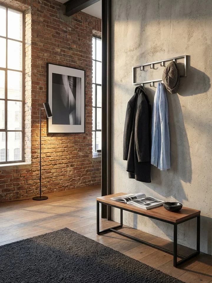 KADIMA DESIGN Wandgarderobe aus poliertem Stahl in Silber - Bild 4