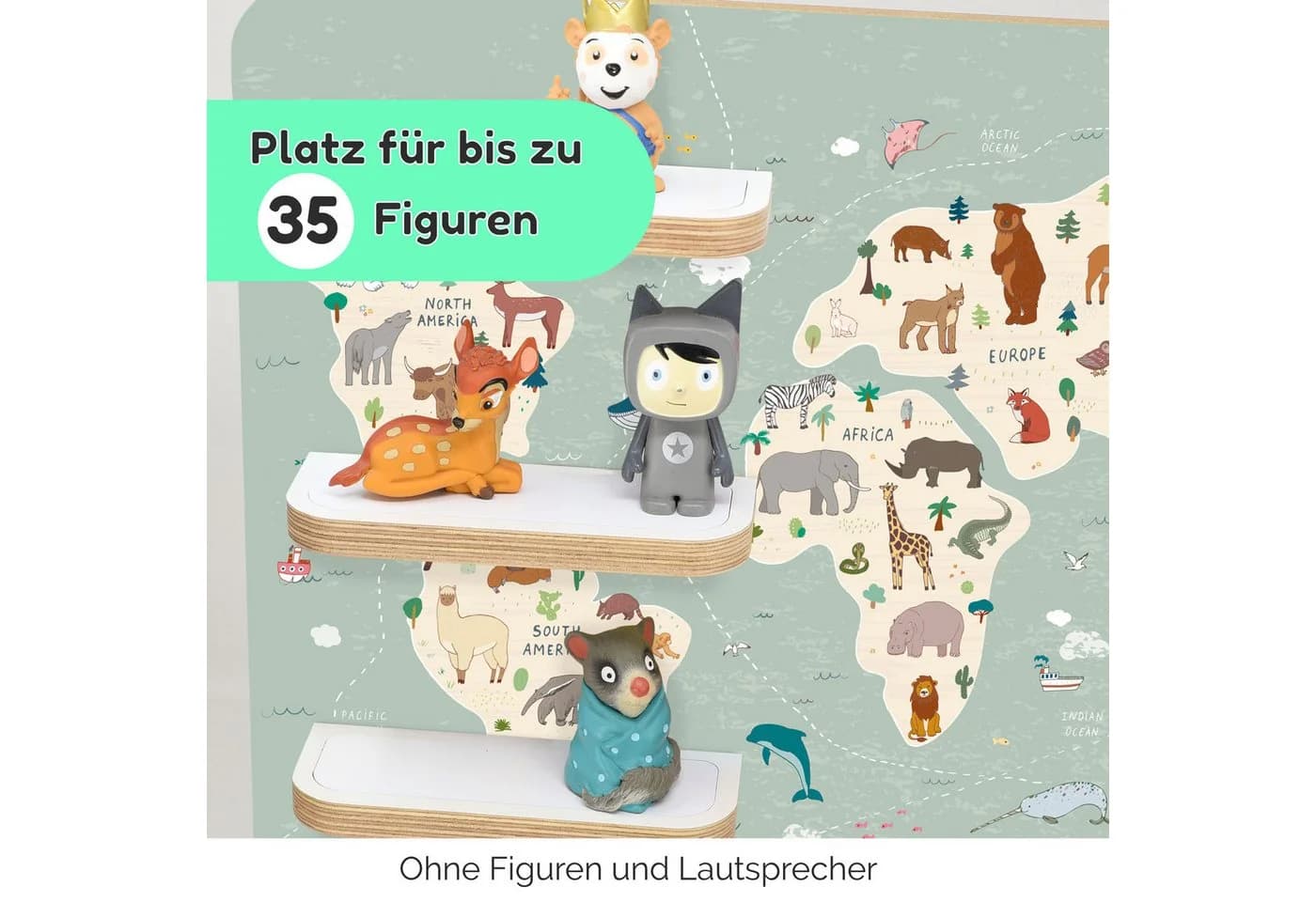 stadtecken Kinderregal Bunt für Toniebox & 35 Figuren mit Magnet - Bild 5