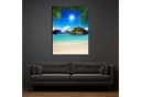 DARO Design Leinwandbild Abstrakt Strand Berge Modern Boho Wandbild Bild 1