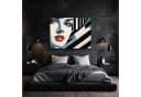 DARO Design Leinwandbild Abstrakt Frau mit roten Lippen Schwarz/Rot Bild 1