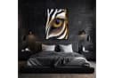 DARO Abstraktes Leinwandbild Zebra Motiv Modern Wanddeko Bild 1