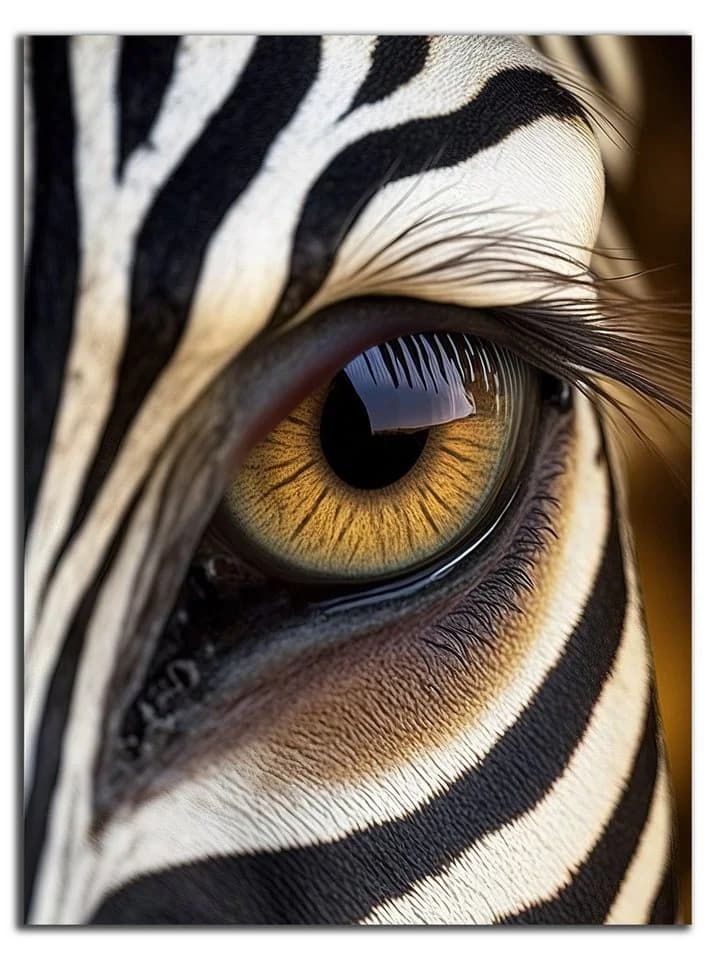 DARO Abstraktes Leinwandbild Zebra Motiv Modern Wanddeko - Bild 3