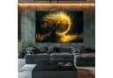 DARO Design Leinwandbild Modern Abstrakt Gold Schwarz Weiß Bild 1
