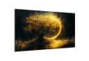 DARO Design Leinwandbild Modern Abstrakt Gold Schwarz Weiß Bild 2