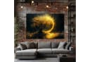 DARO Design Leinwandbild Modern Abstrakt Gold Schwarz Weiß Bild 5