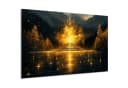 DARO Design Leinwandbild Modern Abstrakt Wandbild goldener Altar Bild 2