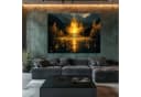DARO Design Leinwandbild Modern Abstrakt Wandbild goldener Altar Bild 4