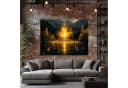 DARO Design Leinwandbild Modern Abstrakt Wandbild goldener Altar Bild 5