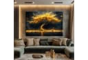 DARO Design Leinwandbild Abstrakt Gold Schwarz Modern Bild 4