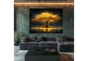 DARO Design Leinwandbild Modern Abstrakt Goldener Baum Wanddeko Bild 4