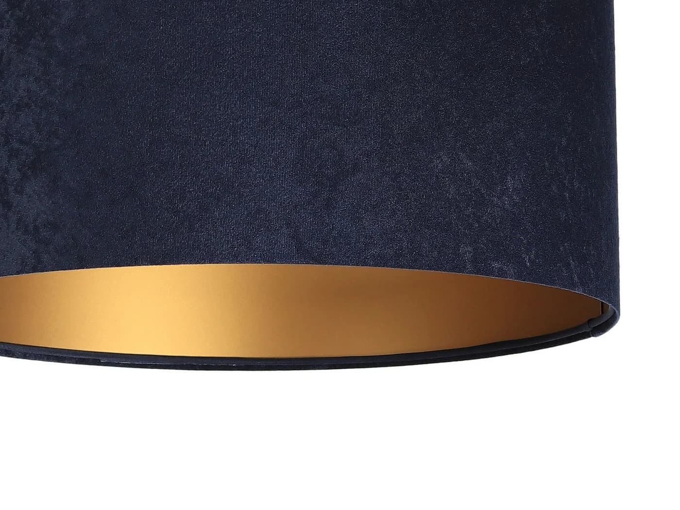 Licht-Erlebnisse Pendelleuchte AIMEE Retro Blau Gold Stoff E27 - Bild 3