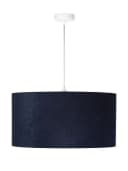 Licht-Erlebnisse Pendelleuchte AIMEE Retro Blau Gold Stoff E27 Bild 4
