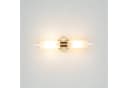 Licht-Erlebnisse Wandleuchte DAVILLA Messing Satiniertes Glas Spiegelleuchte Bild 4