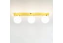 Licht-Erlebnisse Deckenleuchte STAR Glas Kugelschirm Weiß Gold Bild 1