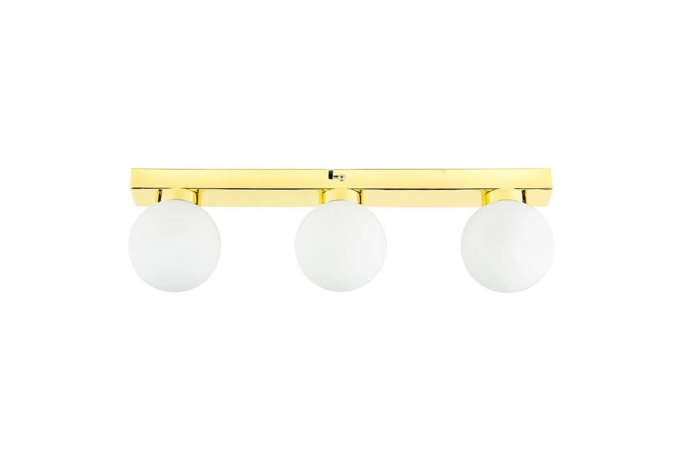 Licht-Erlebnisse Deckenleuchte STAR Glas Kugelschirm Weiß Gold - Bild 2