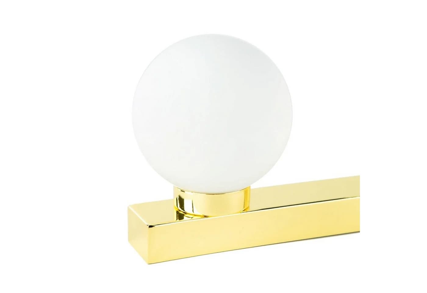 Licht-Erlebnisse Deckenleuchte STAR Glas Kugelschirm Weiß Gold - Bild 3