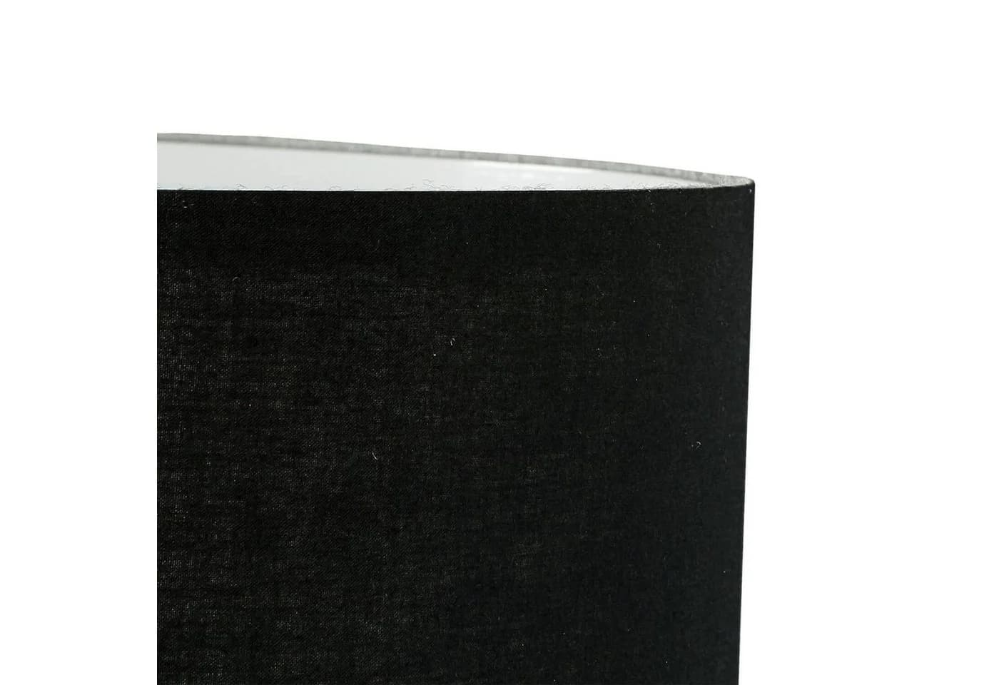 Licht-Erlebnisse Lampenschirm BASIC Stoffschirm mit Klettverschluss Ø25cm Adapter für E14 E27 Schwarz