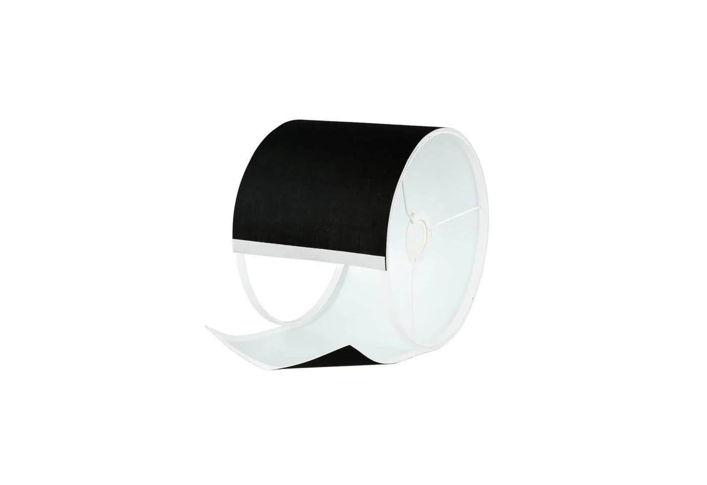 Licht-Erlebnisse Lampenschirm BASIC Stoffschirm mit Klettverschluss Ø25cm Adapter für E14 E27 Schwarz - Bild 3