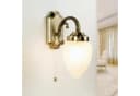 Licht-Erlebnisse Wandleuchte MAHJA Bronze Glas Metall Jugendstil Bild 1