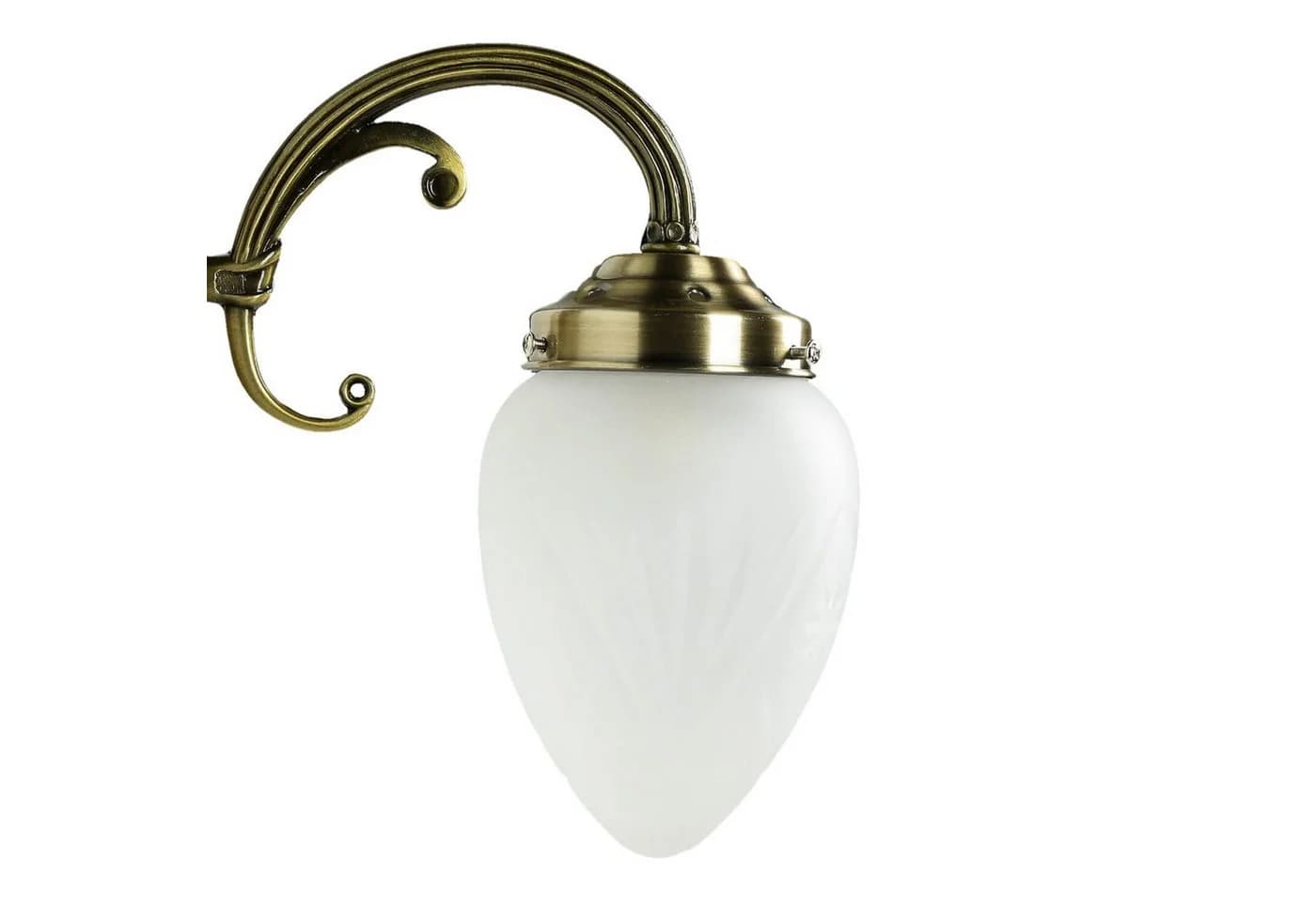 Licht-Erlebnisse Wandleuchte MAHJA Bronze Glas Metall Jugendstil - Bild 4