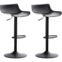 CLP Barhocker Aveiro 2er Set Höhenverstellbar Schwarz/Weiß Bild 1